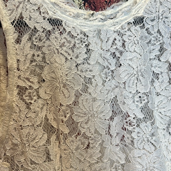 DB STUDIO Corded Lace Trumpet Wedding Dress with Illusion Sides. - size 14 NWT - Picture 14 of 16